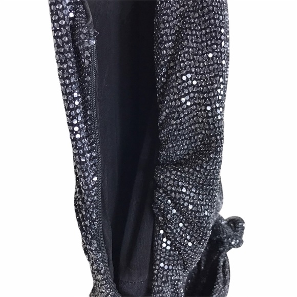 AllSaints Womens Allegra Faux Wrap Shimmer Sheath Dress Party Cocktail Size 6 - Picture 5 of 13